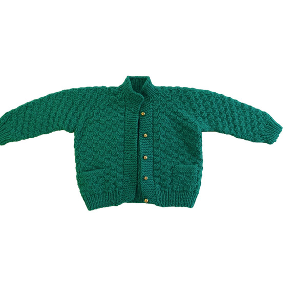 Other - Baby Hand knit Cardigan 12 Months Greenm